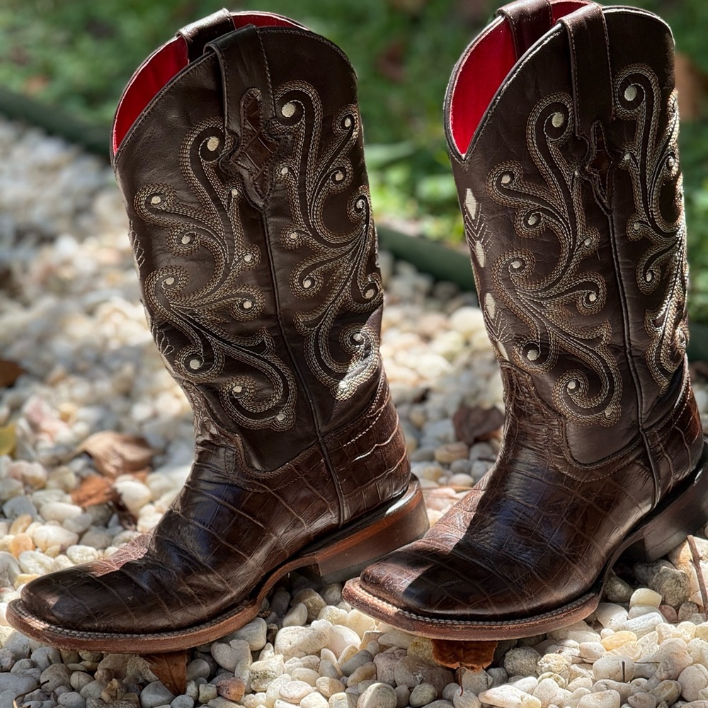 Boys Ferrini S-Toe Cowhide Boots